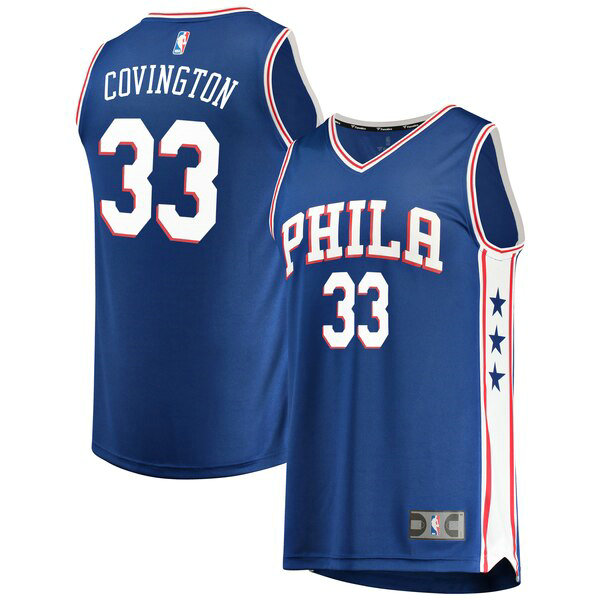Maillot Philadelphia 76ers Homme Robert Covington 33 Icon Edition Bleu